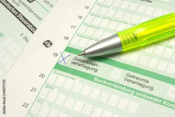 Obraz Steuererklärung