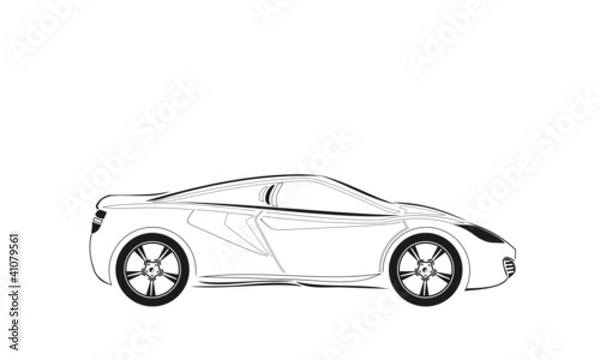 Obraz Stylish sport car vector