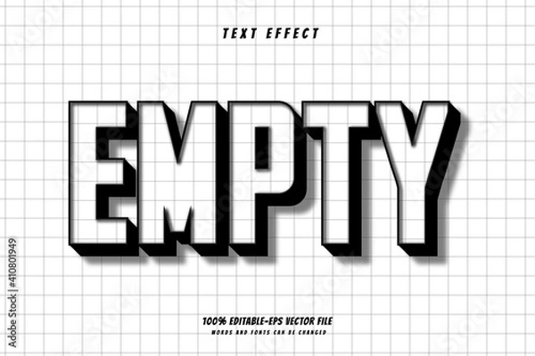 Obraz empty text effect design vector 100% editable-EPS vector file words and fonts can be changed.