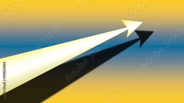 Fototapeta An abstract 3d arrow shape background image.