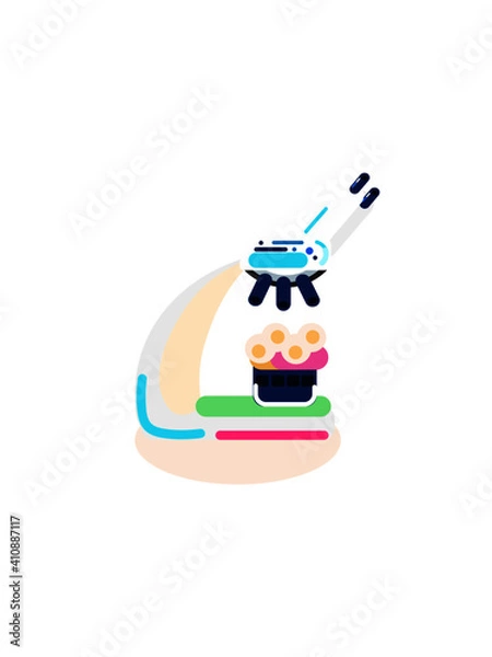 Obraz A Scientific Microscope illustration and vector