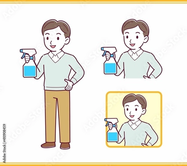 Fototapeta Young man dressed in blue