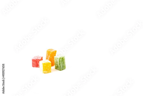 Obraz Multicolored rahat lukum on a white background