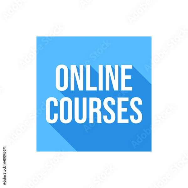 Fototapeta Online Courses Icon Label Design Vector