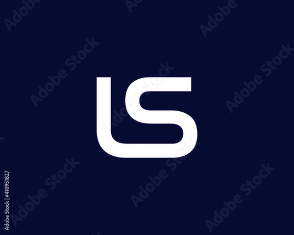 Obraz LS SL letter logo design vector template
