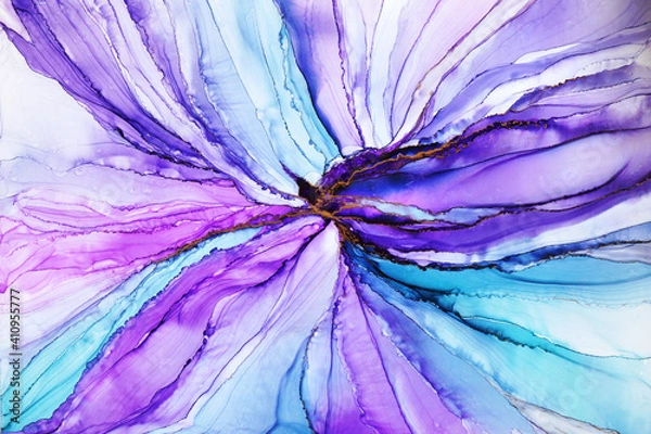 Fototapeta Abstract alcohol ink texture background