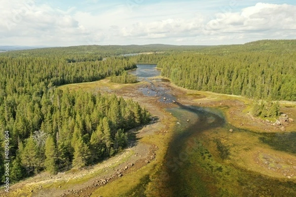 Obraz Wild river in Scandinavia