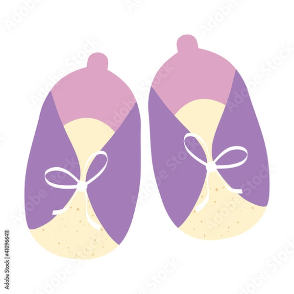 Obraz cute baby shoes accessory icon vector illustration design