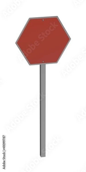Fototapeta 3d render of traffic sign