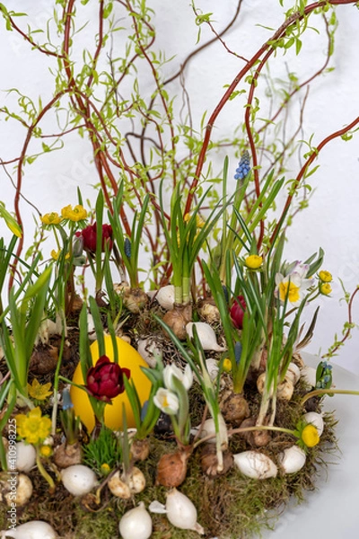 Obraz Osterkranz mit Blumen