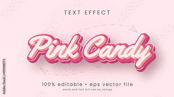 Fototapeta Cartoon style text effect design with editable text.