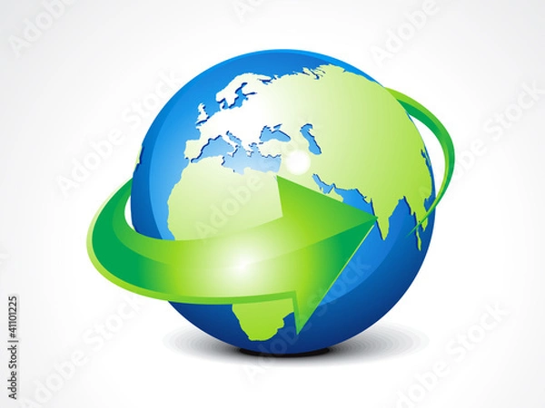 Obraz abstract globe with arrow