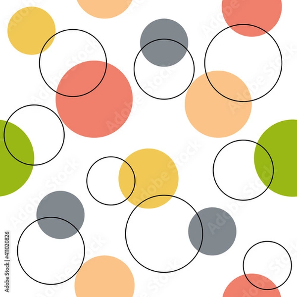 Obraz Simple round shape repeat pattern design