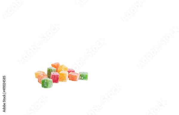 Obraz Multicolored rahat lukum on a white background
