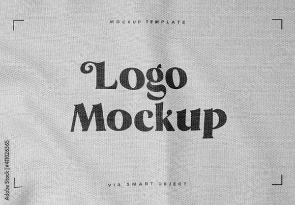 Fototapeta Close-Up Fabric Print Logo Mockup