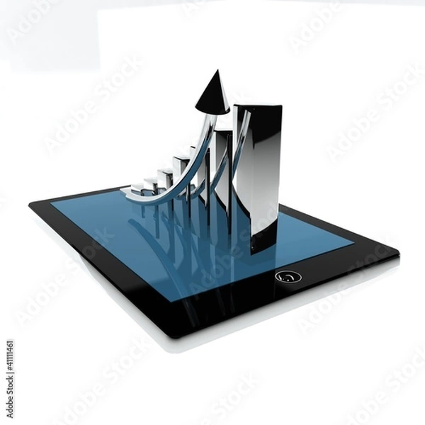 Fototapeta Business graph (rendering)