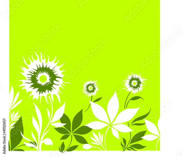 Fototapeta vector vintage floral design elements on gradient background