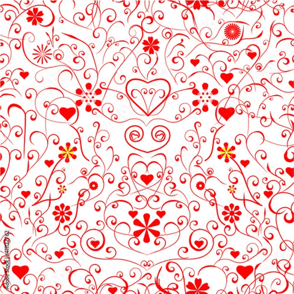 Fototapeta vector vintage floral design elements on gradient background