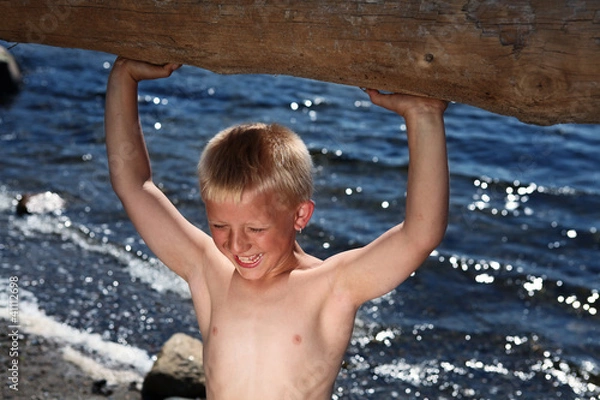 Fototapeta Boy on beach