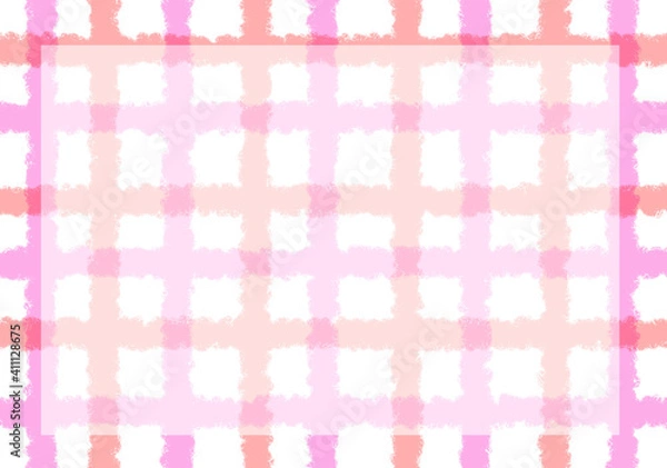 Fototapeta ピンクチェックの背景素材