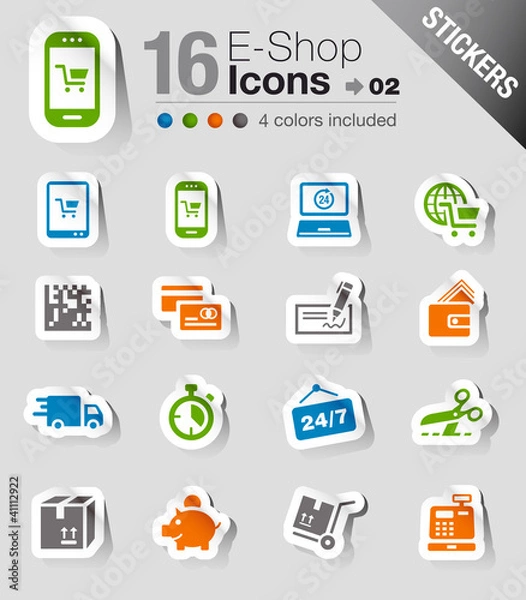 Fototapeta Stickers -  Shopping icons