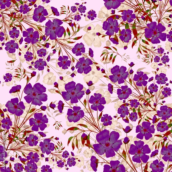 Fototapeta seamless floral pattern