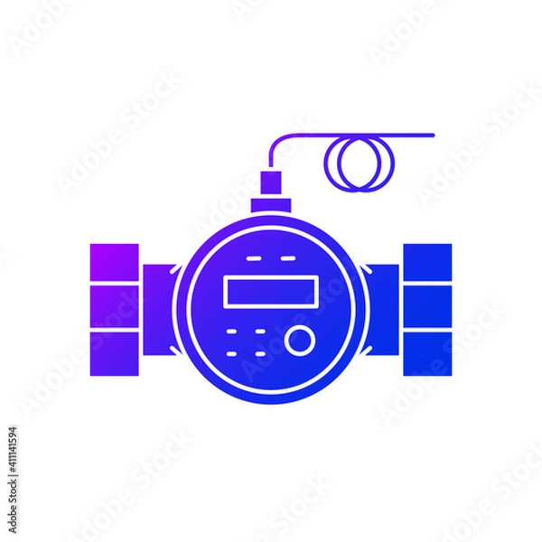 Fototapeta Water flow meter icon