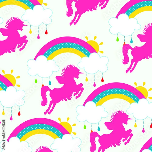 Obraz Rainbows pattern, for wrapping paper, greeting cards, posters, invitation