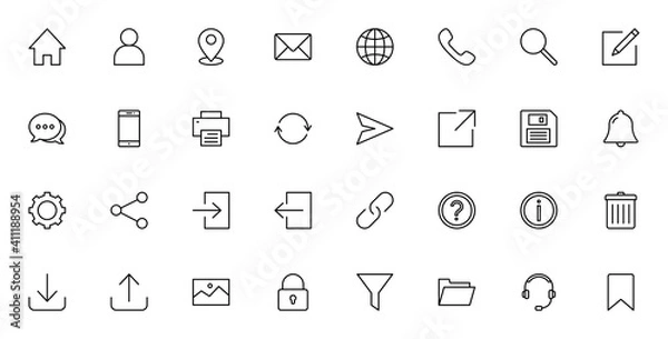 Obraz Website icon set. for computer, web and mobile apps