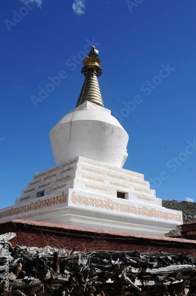 Obraz White stupa in Tibet
