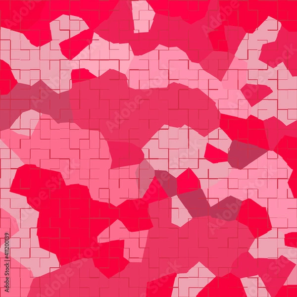 Obraz abstract red and pink mosaic background with squares