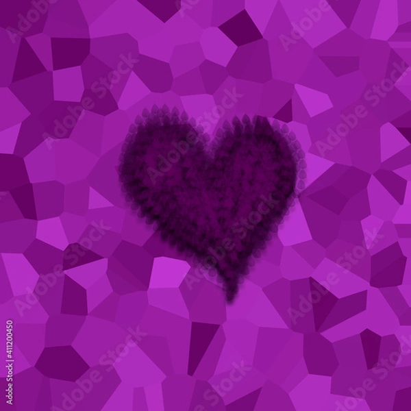 Obraz abstract purple background with big heart