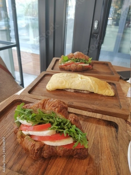 Obraz sandwich with salami