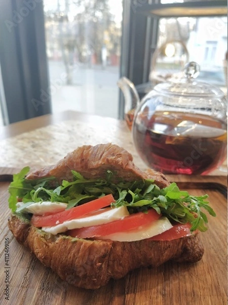 Obraz sandwich with salami