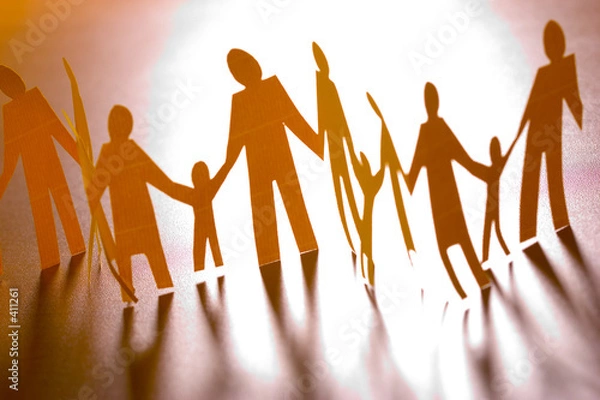 Fototapeta łańcuch papieru