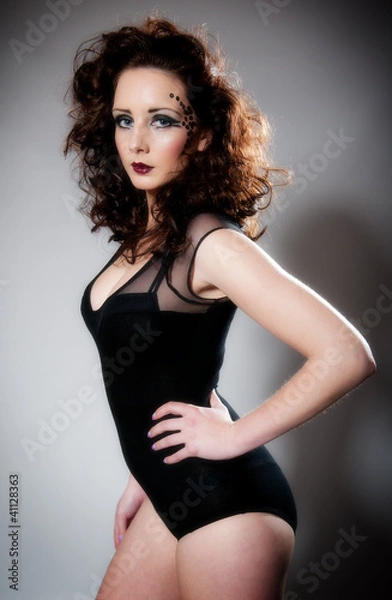 Obraz Stunning young female wearing black