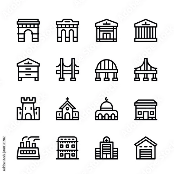 Fototapeta icons set