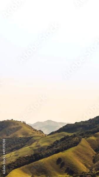 Obraz sunset over the mountains