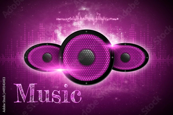 Obraz Music Studio DJ Speaker Background