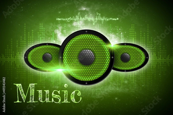 Obraz Music Studio DJ Speaker Background