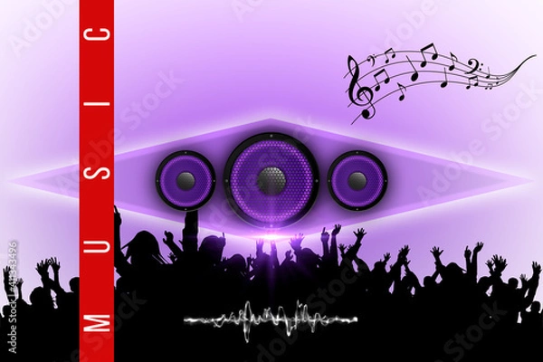 Obraz Music Studio DJ Speaker Background