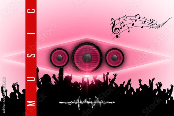 Obraz Music Studio DJ Speaker Background