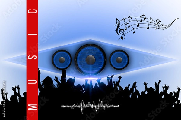 Obraz Music Studio DJ Speaker Background