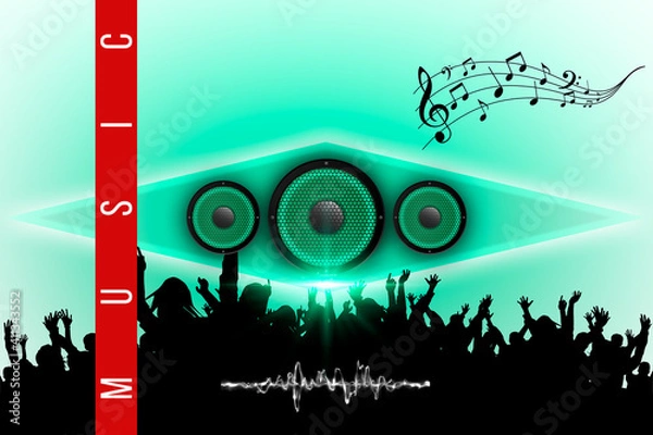 Obraz Music Studio DJ Speaker Background