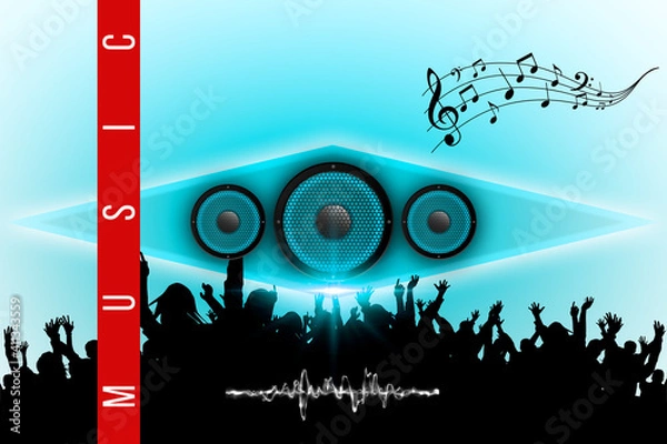 Obraz Music Studio DJ Speaker Background