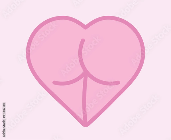 Fototapeta Vector Heart Booty 