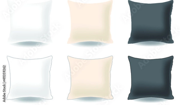 Obraz シンプルなクッションのイラスト