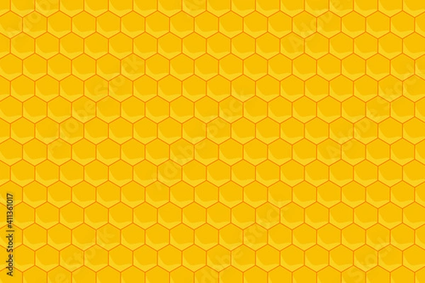 Fototapeta Abstract yellow honeycomb pattern background