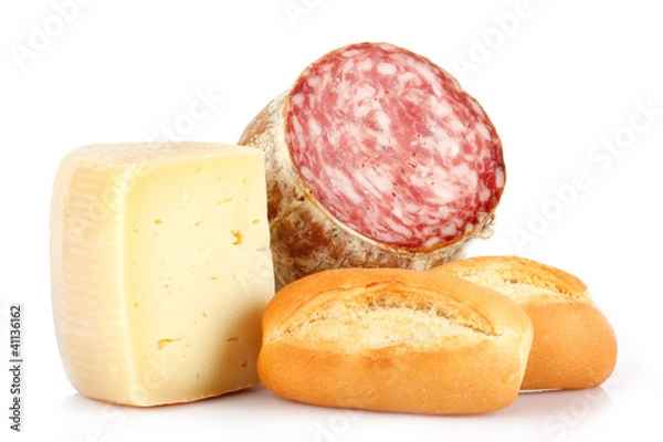 Obraz Pane,salame e formaggio