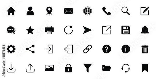 Obraz Website icon set. for computer, web and mobile apps